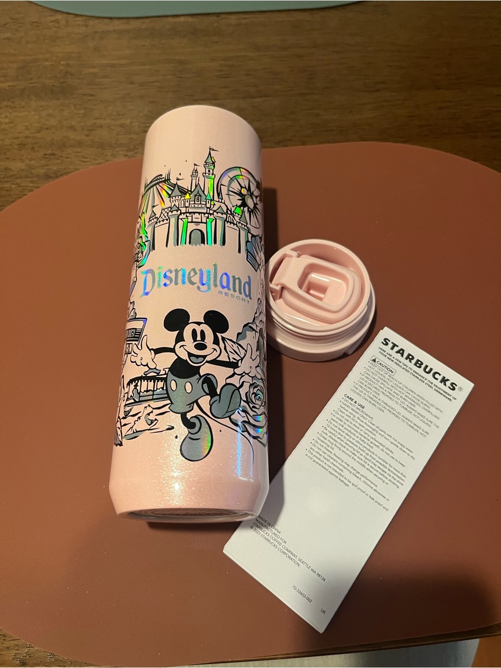 Starbucks Pink Disneyland Mickey Travel Tumbler
